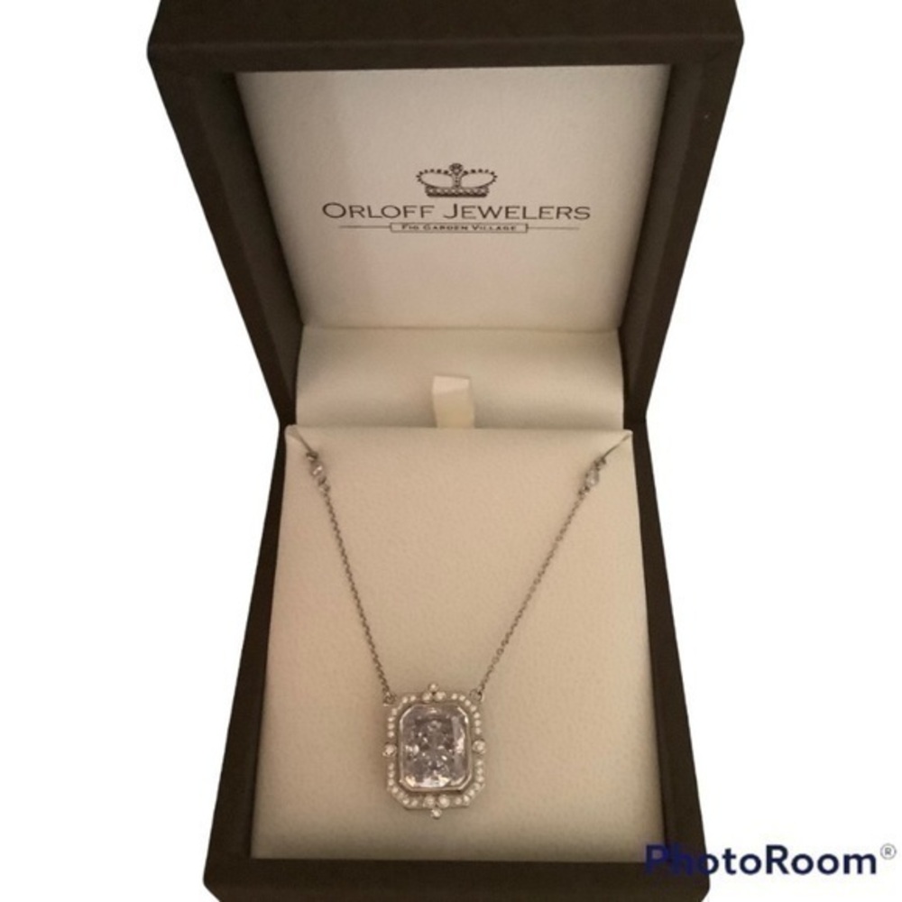 - NEW Sterling silver CZ necklace